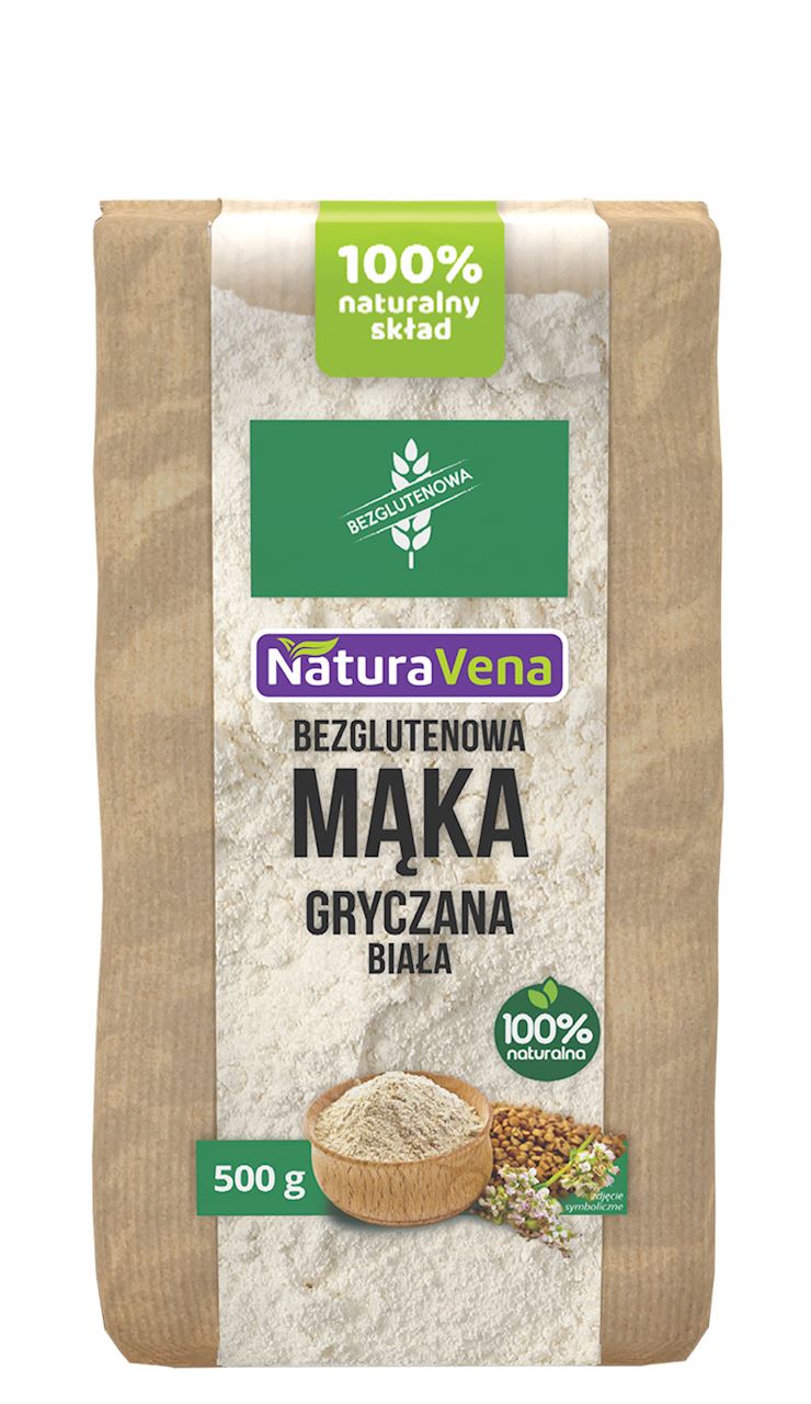 MĄKA GRYCZANA BIAŁA BEZGLUTENOWA 500 g - NATURAVENA-0