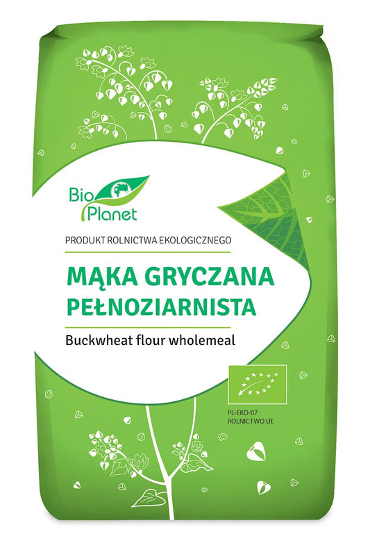 MĄKA GRYCZANA PEŁNOZIARNISTA BIO 500 g - BIO PLANET-0