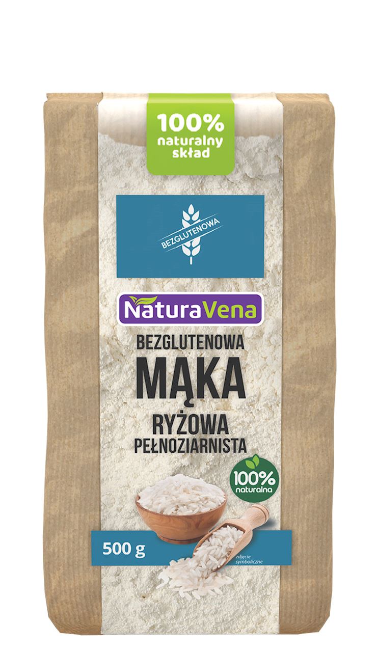 MĄKA RYŻOWA PEŁNOZIARNISTA BEZGLUTENOWA 500 g - NATURAVENA-0