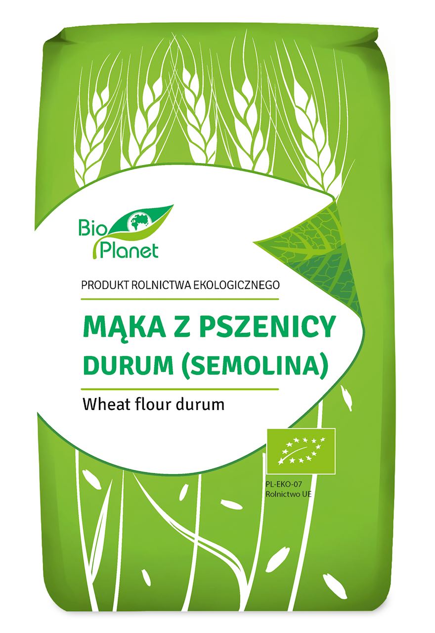 MĄKA Z PSZENICY DURUM (SEMOLINA) BIO 500 g - BIO PLANET-0