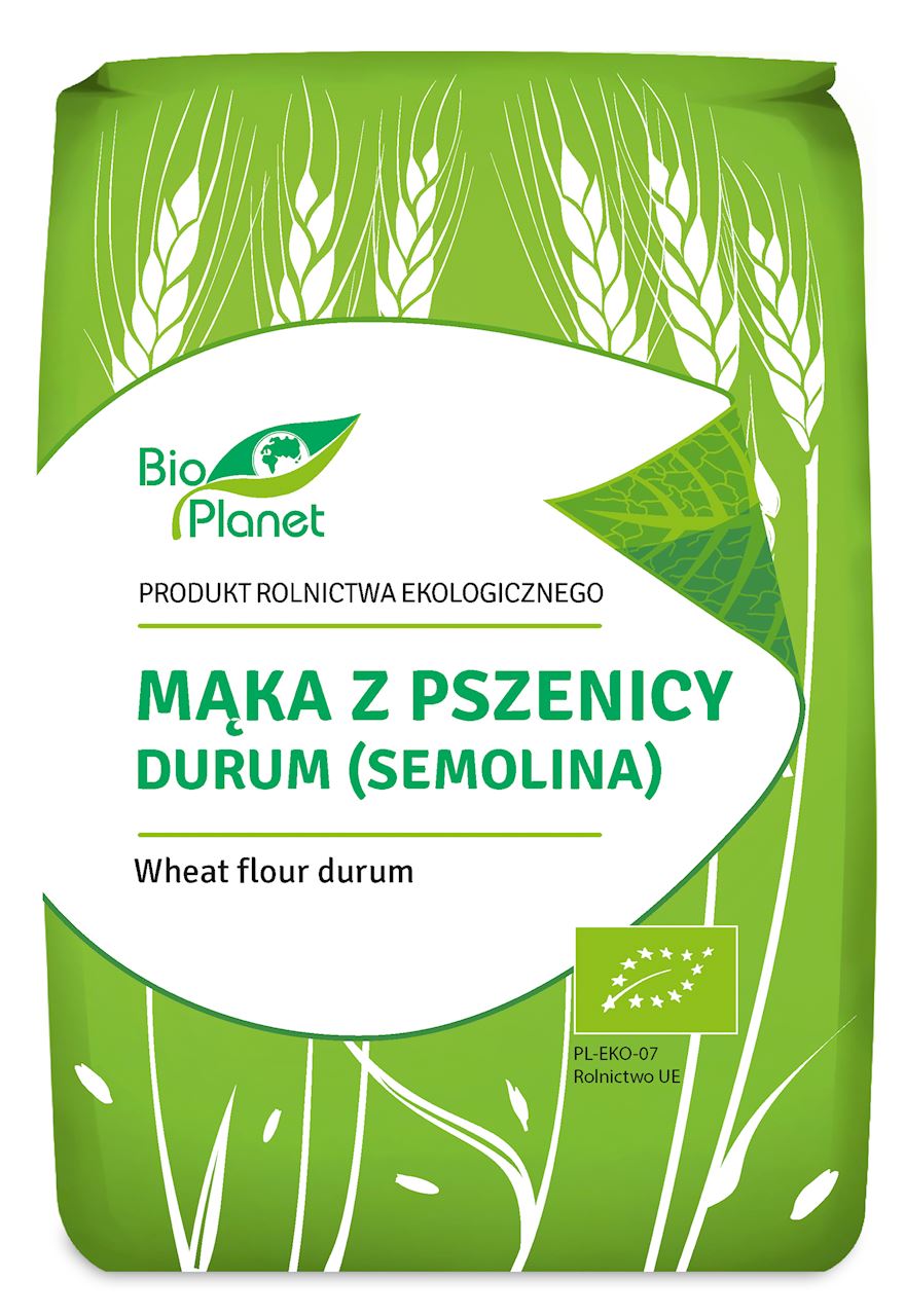 MĄKA Z PSZENICY DURUM (SEMOLINA) BIO 1 kg - BIO PLANET-0