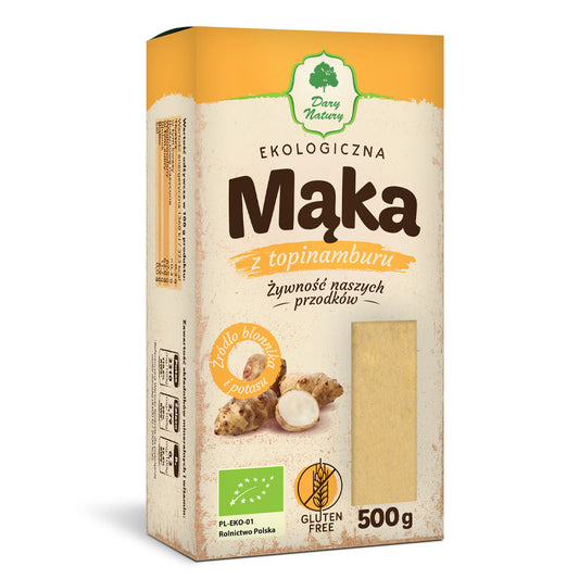 MĄKA Z TOPINAMBURU BEZGLUTENOWA BIO 500 g - DARY NATURY-0