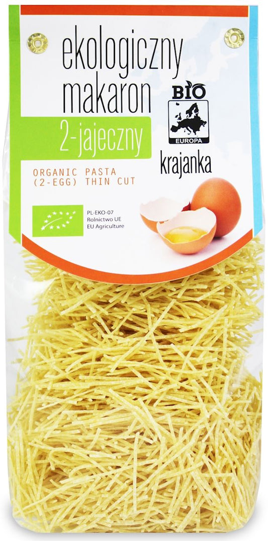 MAKARON (2-JAJECZNY) KRAJANKA BIO 250 g - BIO PLANET-0