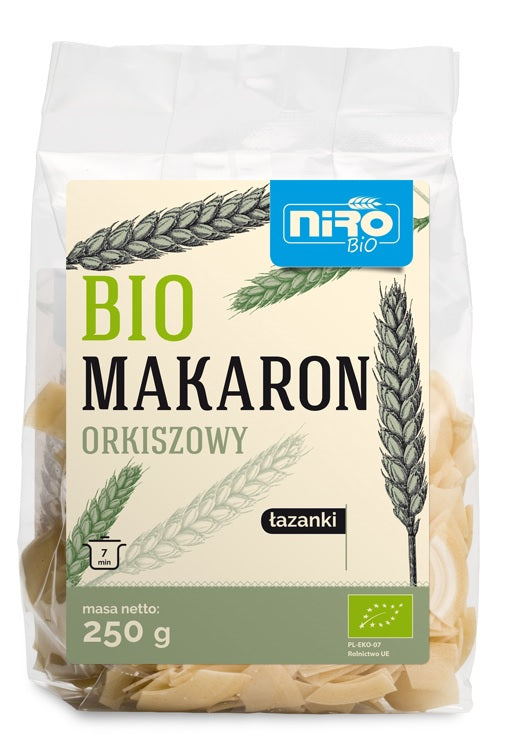 MAKARON (ORKISZOWY) ŁAZANKI BIO 250 g - NIRO-0