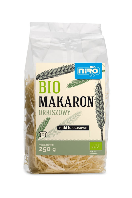 MAKARON (ORKISZOWY) NITKI LUKSUSOWE BIO 250 g - NIRO-0