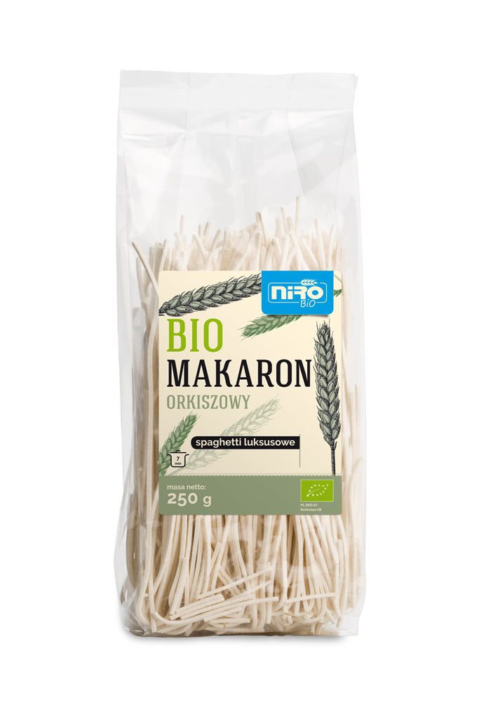 MAKARON (ORKISZOWY) SPAGHETTI LUKSUSOWY BIO 250 g - NIRO-0