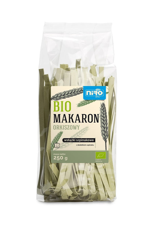 MAKARON (ORKISZOWY SZPINAKOWY) WSTĄŻKI BIO 250 g - NIRO-0