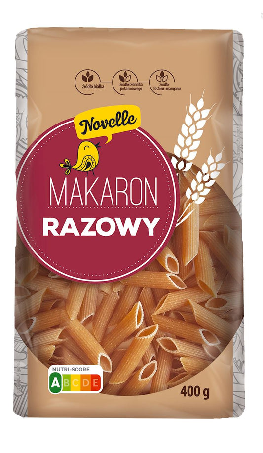 MAKARON (SEMOLINOWY RAZOWY) PENNE 400 g - NOVELLE-0