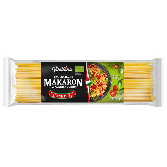 MAKARON (Z PSZENICY DURUM) SPAGHETTI BIO 500 g- VITALIANA-0