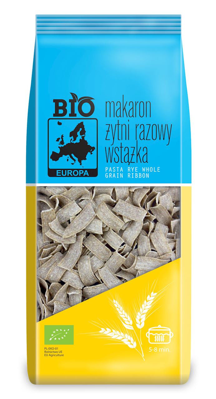 MAKARON (ŻYTNI RAZOWY) WSTĄŻKA BIO 400 g - BIO PLANET-0