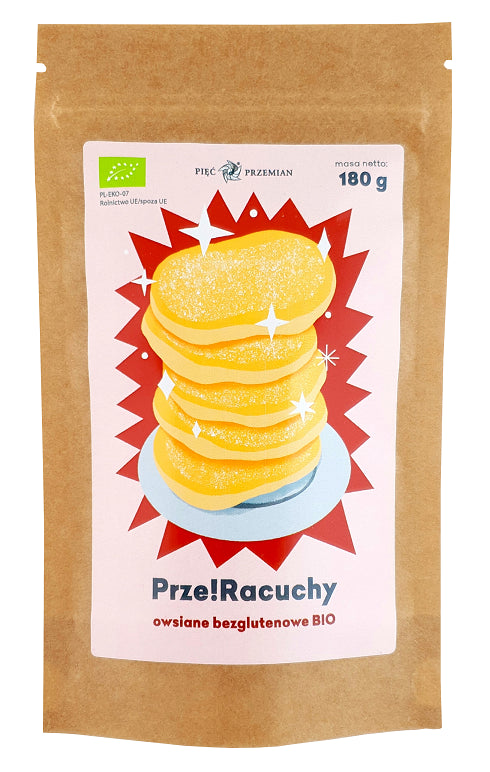 MIESZANKA NA RACUCHY OWSIANE BEZGLUTENOWA BIO 180 g - PIĘĆ PRZEMIAN-0