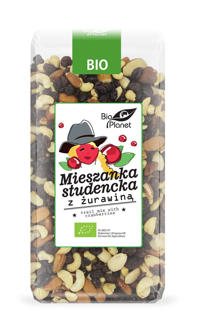 MIESZANKA STUDENCKA Z ŻURAWINĄ BIO 400 g - BIO PLANET-0