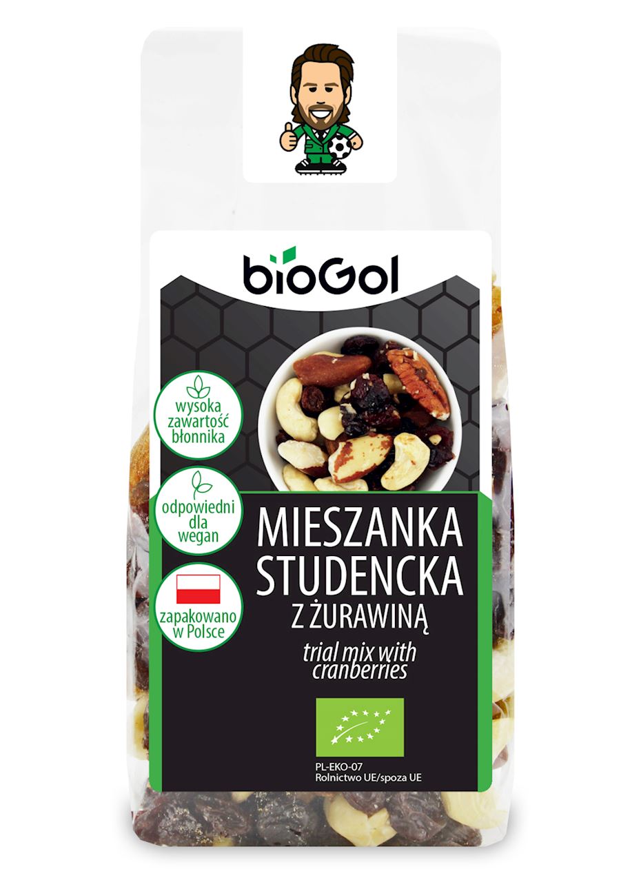 MIESZANKA STUDENCKA Z ŻURAWINĄ BIO 150 g - BIOGOL-0