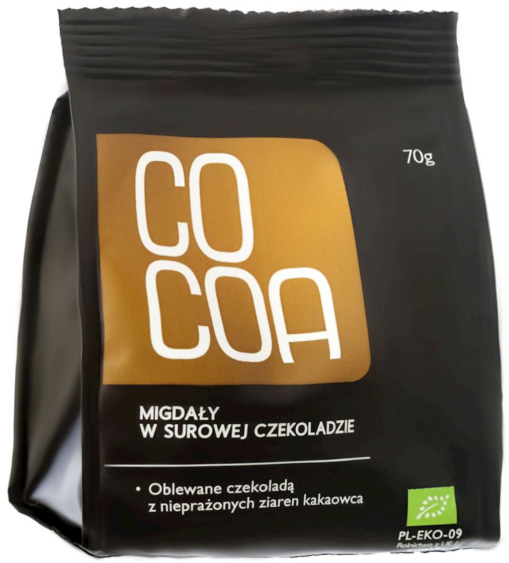 MIGDAŁY W SUROWEJ CZEKOLADZIE BIO 70 g - COCOA-0