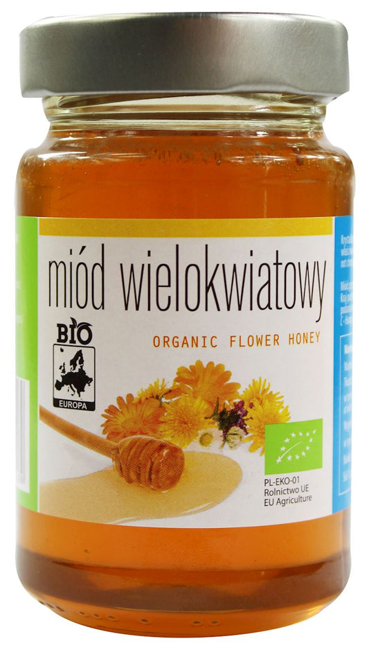 MIÓD NEKTAROWY WIELOKWIATOWY BIO 300 g - BIO PLANET-0