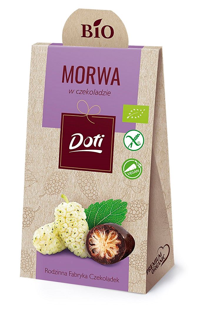 MORWA BIAŁA W CZEKOLADZIE DESEROWEJ BEZGLUTENOWA BIO 50 g - DOTI-0