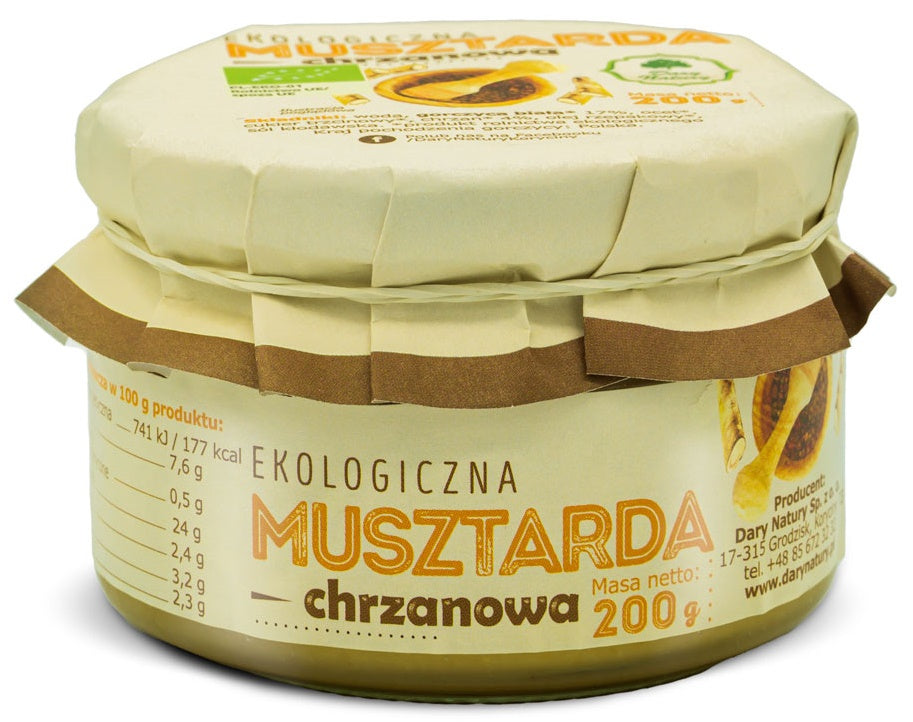 MUSZTARDA CHRZANOWA BIO 200 g – DARY NATURY-0