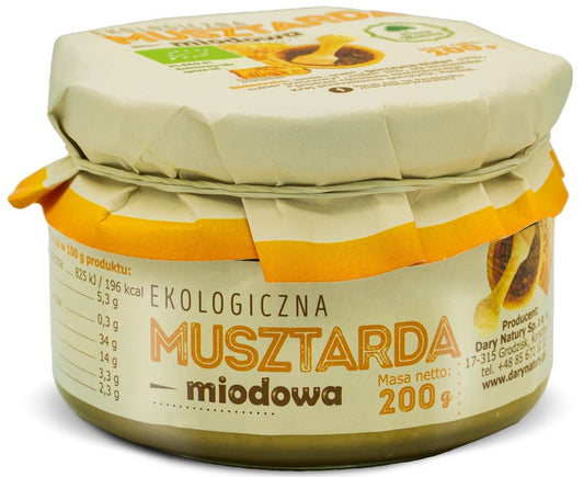 MUSZTARDA MIODOWA BIO 200 g - DARY NATURY-0