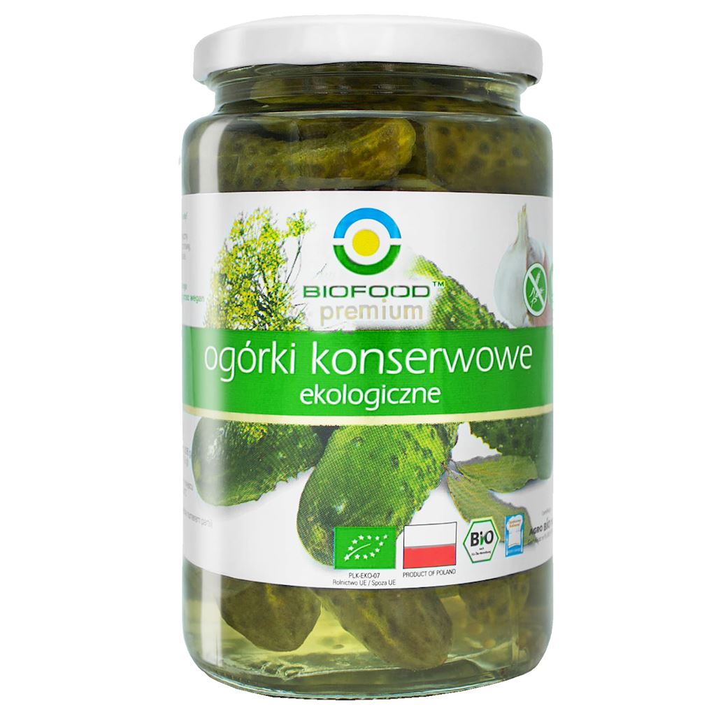 OGÓRKI KONSERWOWE BEZGLUTENOWE BIO 700 g (400 g) - BIO FOOD-0