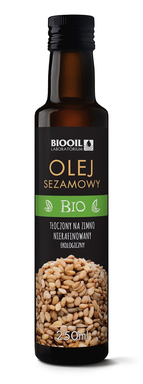 OLEJ SEZAMOWY TŁOCZONY NA ZIMNO BIO 250 ml - BIOOIL-0