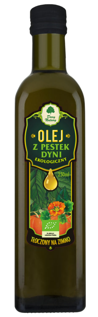 OLEJ Z PESTEK DYNI TŁOCZONY NA ZIMNO BIO 250 ml - DARY NATURY-0