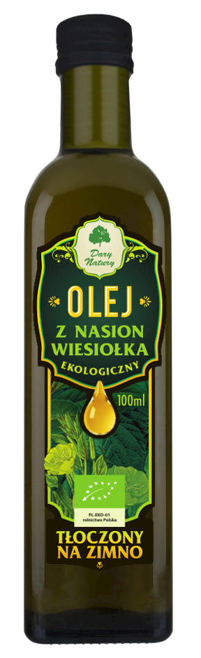 OLEJ Z WIESIOŁKA TŁOCZONY NA ZIMNO BIO 100 ml - DARY NATURY-0