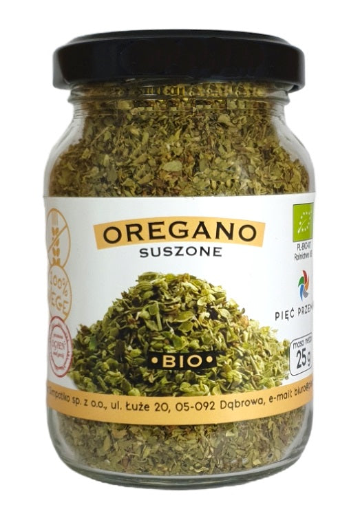 OREGANO SUSZONE BEZGLUTENOWE BIO 25 g - PIĘĆ PRZEMIAN-0