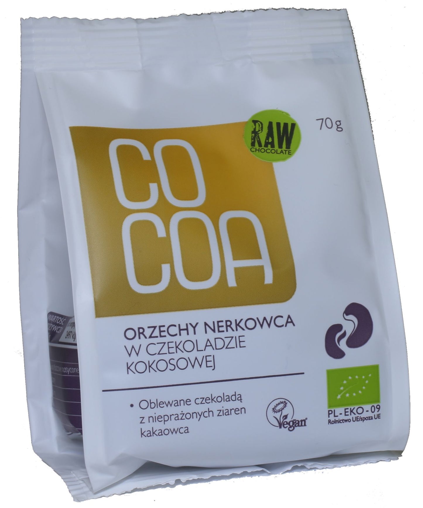 ORZECHY NERKOWCA W CZEKOLADZIE KOKOSOWEJ BIO 70 g - COCOA-0