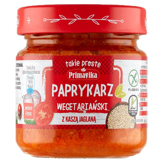 PAPRYKARZ WEGETARIAŃSKI Z KASZĄ JAGLANĄ BEZGLUTENOWY 160 g - PRIMAVIKA-0