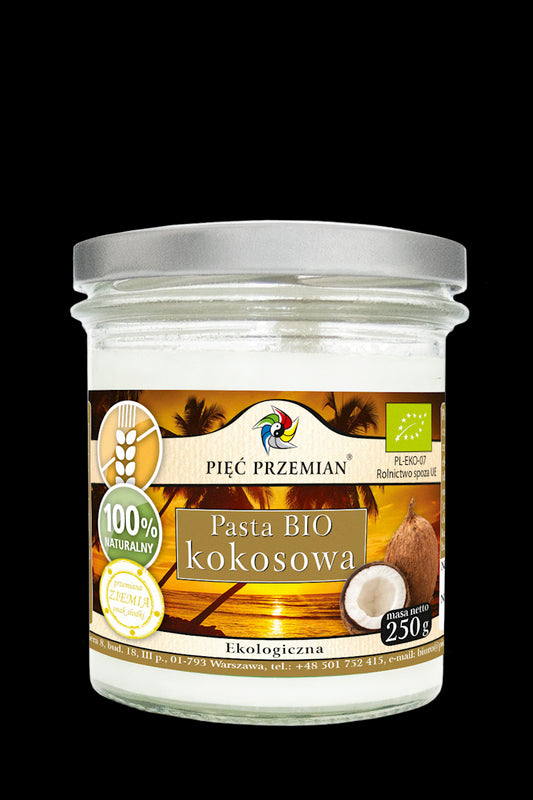 PASTA KOKOSOWA BEZGLUTENOWA BIO 250 g - PIĘĆ PRZEMIAN-0