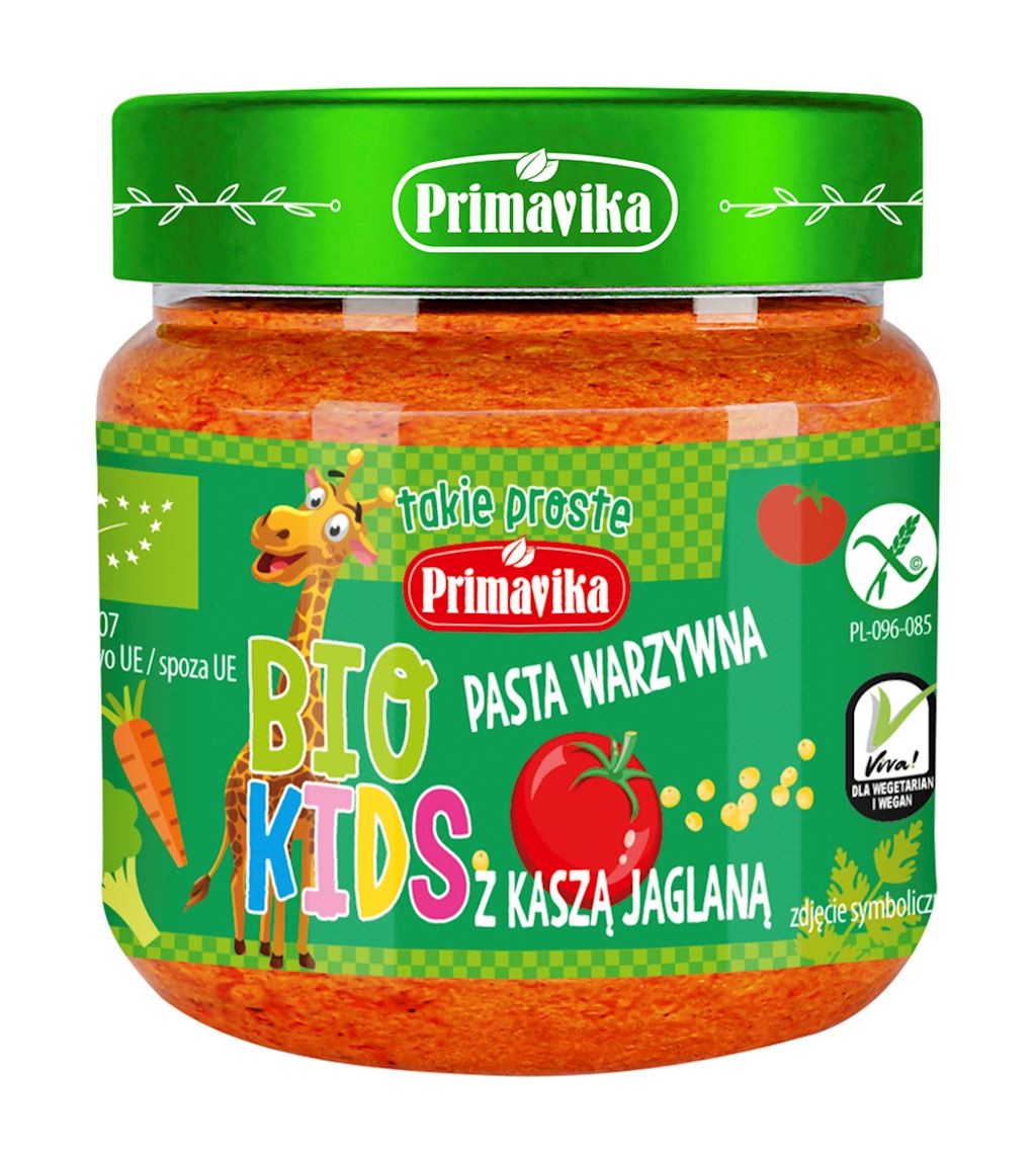 PASTA WARZYWNA Z KASZĄ JAGLANĄ BEZGLUTENOWA BIO 160 g - PRIMAVIKA (PRIMAECO) (BIO KIDS)-0