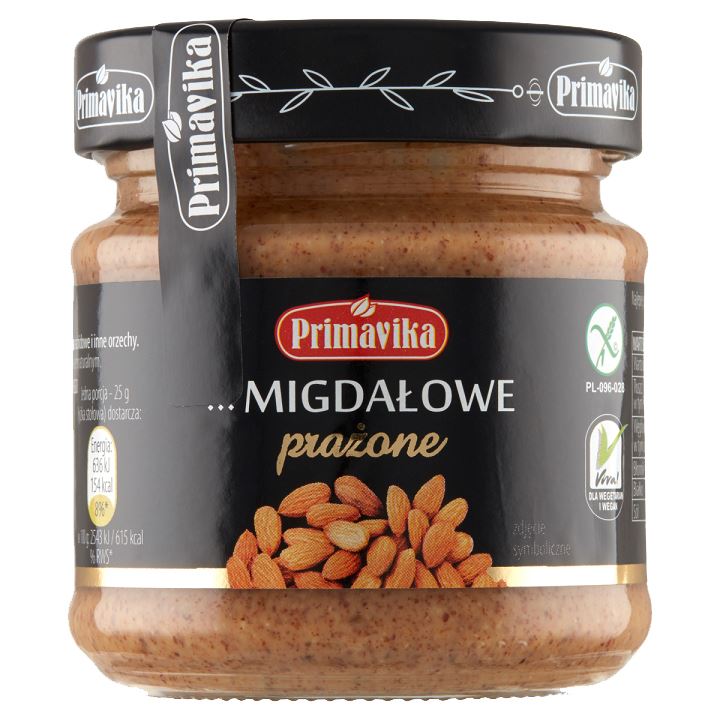 PASTA Z PRAŻONYCH MIGDAŁÓW BEZGLUTENOWA 185 g - PRIMAVIKA-0