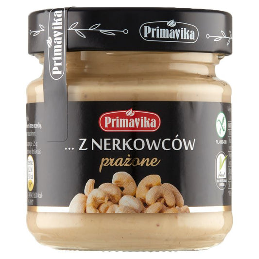 PASTA Z PRAŻONYCH ORZECHÓW NERKOWCA BEZGLUTENOWA 185 g - PRIMAVIKA-0