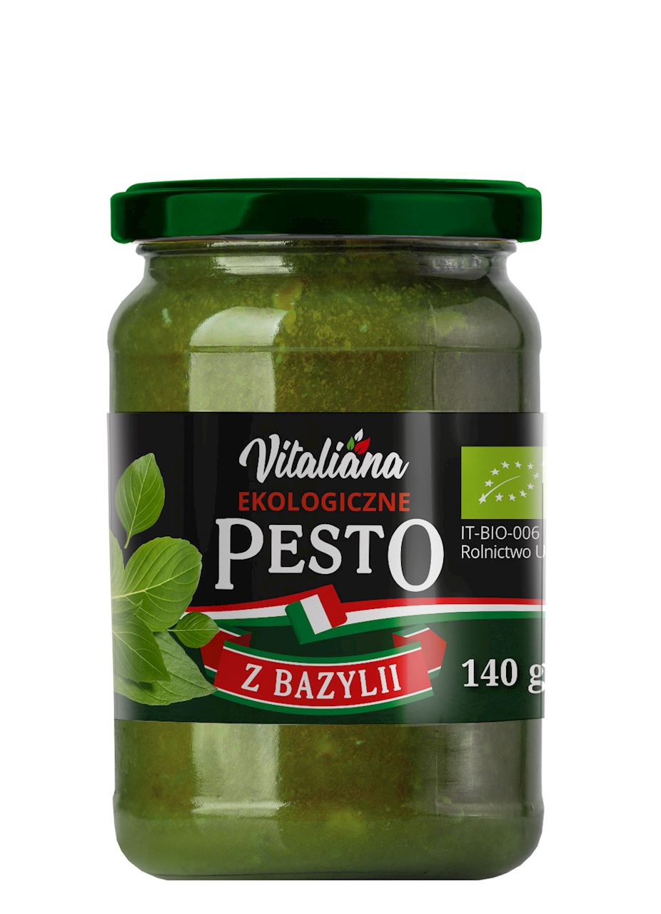 PESTO Z BAZYLII BIO 140 g - VITALIANA-0