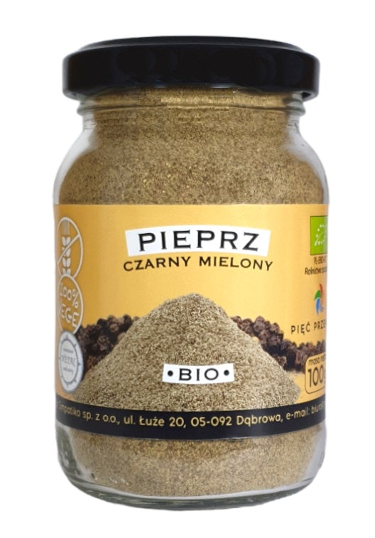 PIEPRZ CZARNY MIELONY BEZGLUTENOWY BIO 100 g - PIĘĆ PRZEMIAN-0