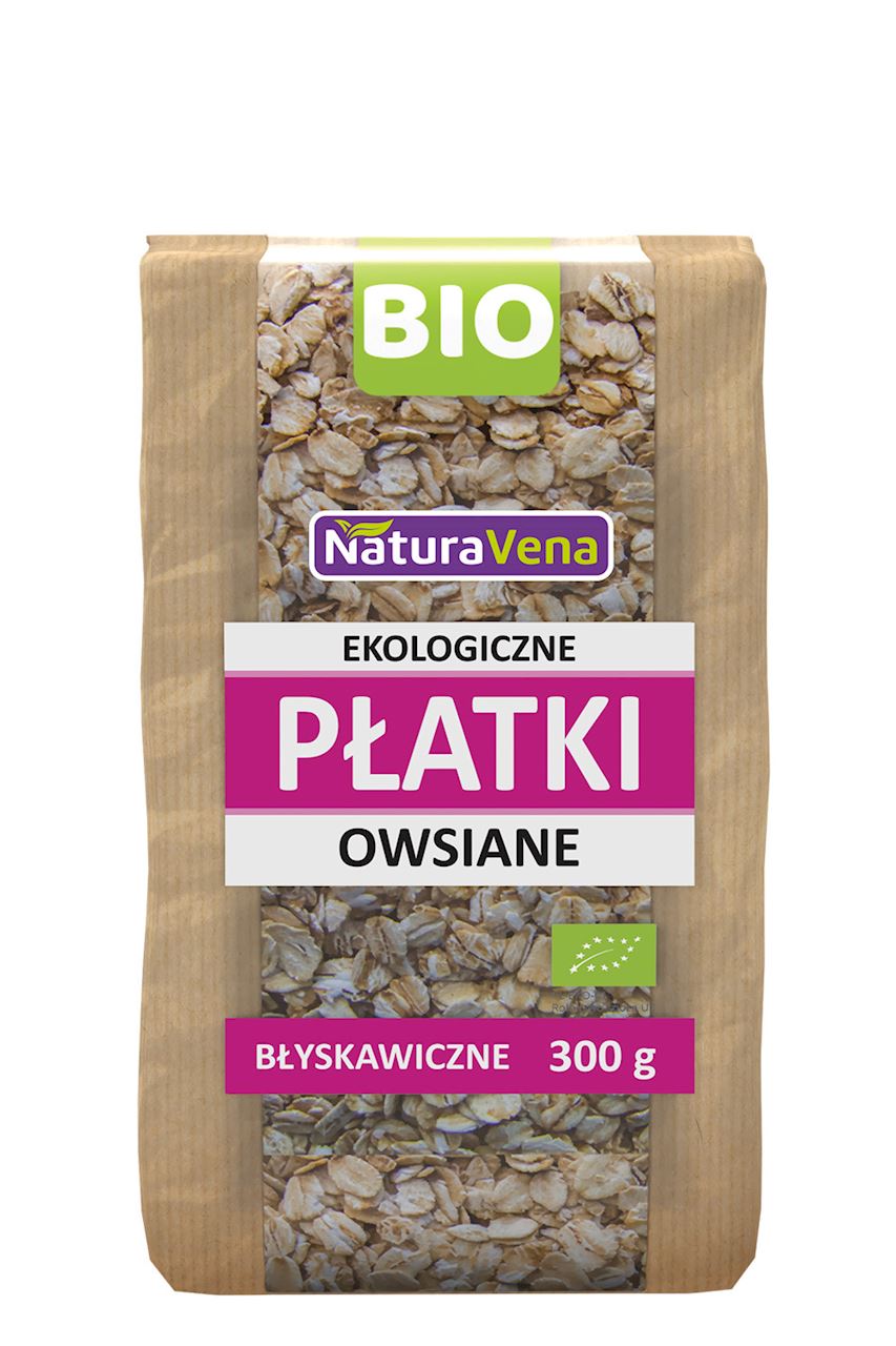 PŁATKI OWSIANE BŁYSKAWICZNE BIO 300 g - NATURAVENA-0