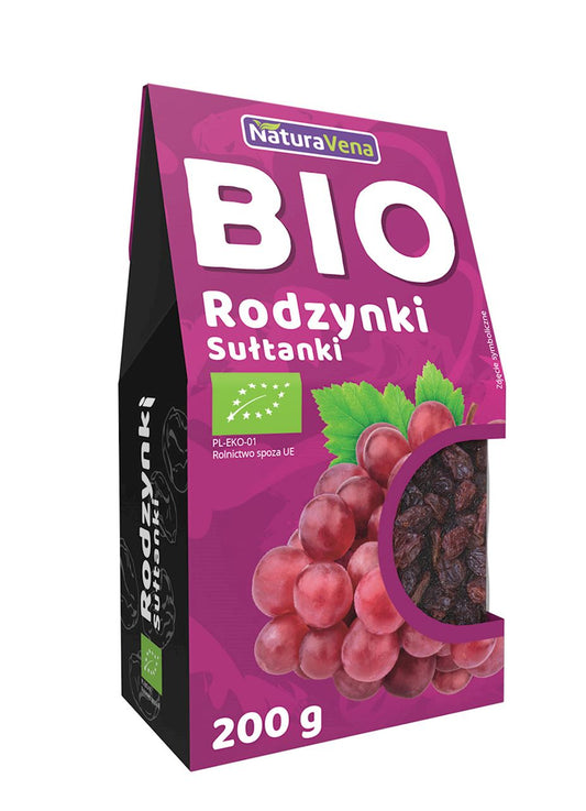 RODZYNKI SUŁTANKI BIO 200 g - NATURAVENA-0