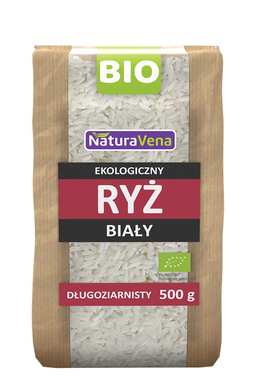 RYŻ BIAŁY DŁUGOZIARNISTY BIO 500 g - NATURAVENA-0