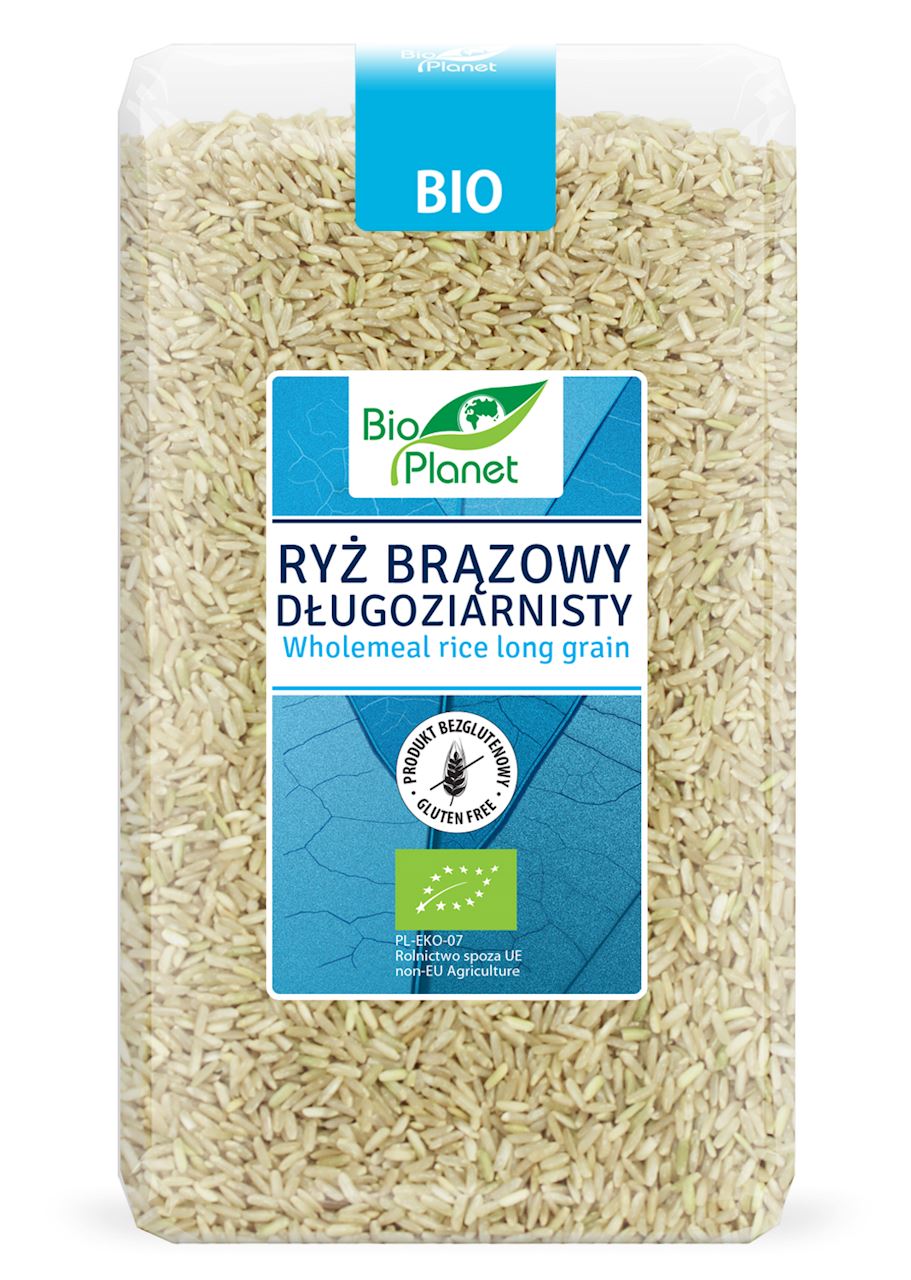 RYŻ BRĄZOWY DŁUGOZIARNISTY BEZGLUTENOWY BIO 1 kg - BIO PLANET-0