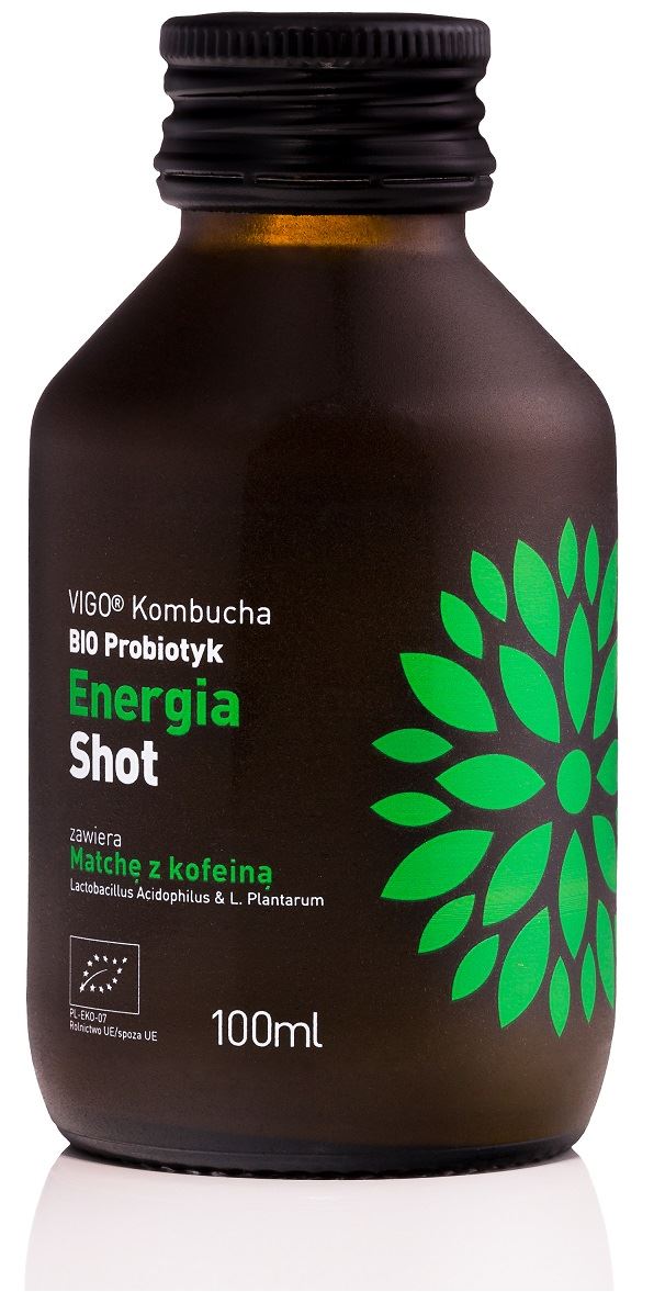 SHOT KOMBUCHA ENERGIA BEZ DODATKU CUKRÓW BEZGLUTENOWY BIO 100 ml - VIGO-0