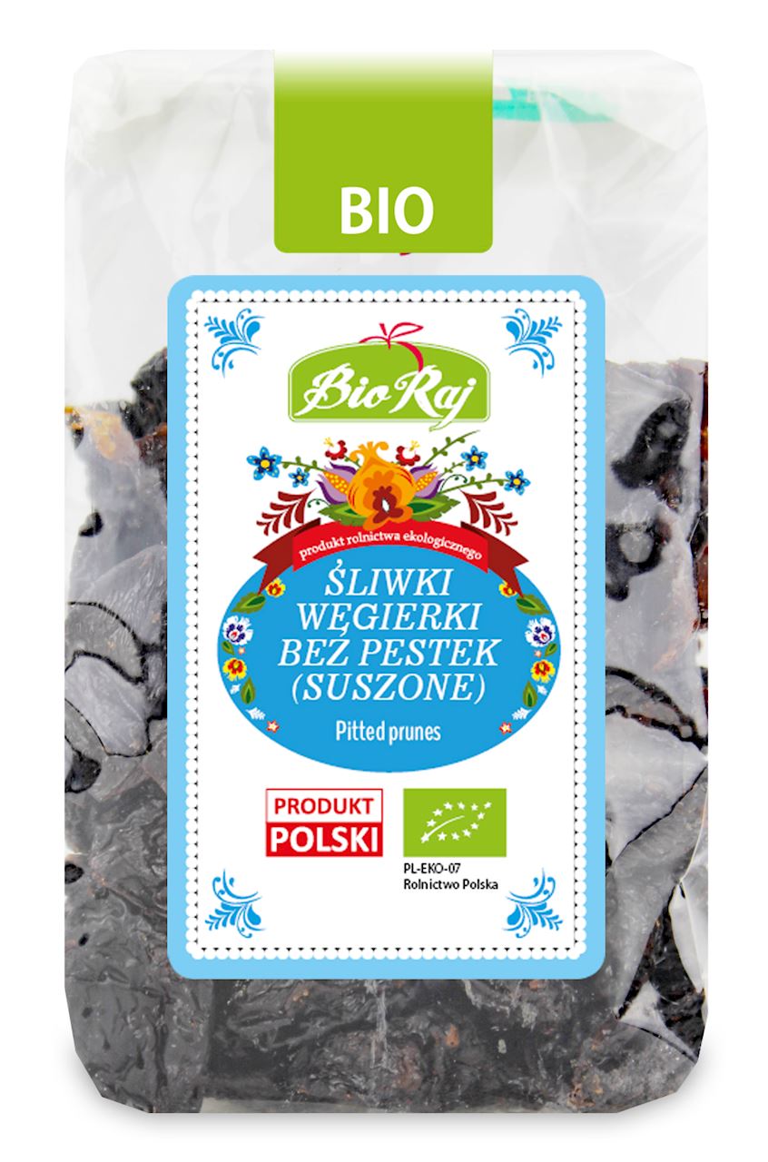 ŚLIWKI WĘGIERKI BEZ PESTEK (SUSZONE) BIO 200 g - BIO RAJ-0