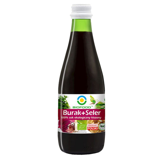 SOK Z BURAKÓW I SELERÓW KISZONYCH NFC BEZGLUTENOWY BIO 300 ml - BIO FOOD-0