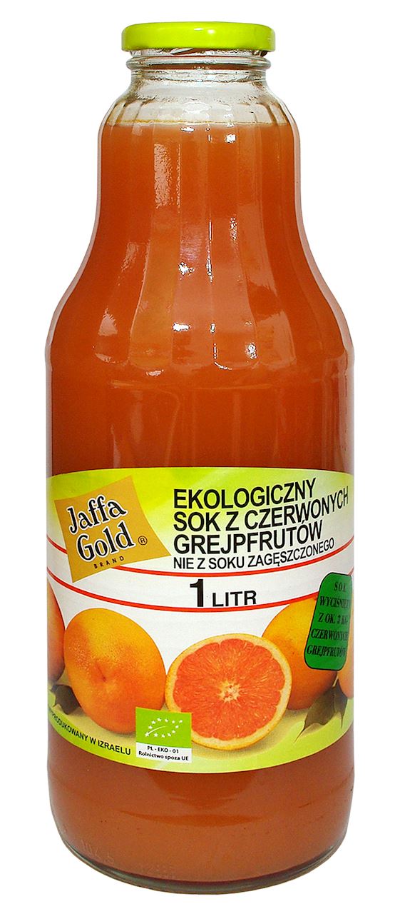 SOK Z CZERWONYCH GREJPFRUTÓW NFC BIO 1 L - JAFFA GOLD-0