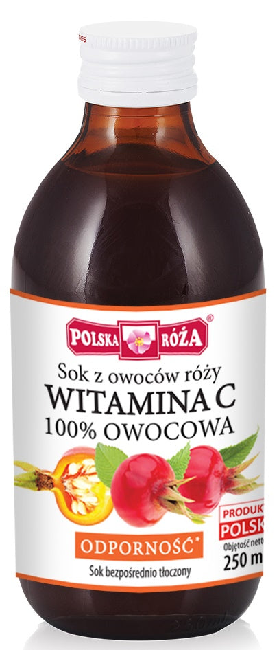 SOK Z RÓŻY NFC (NATURALNA WITAMINA C) 250 ml - POLSKA RÓŻA-0