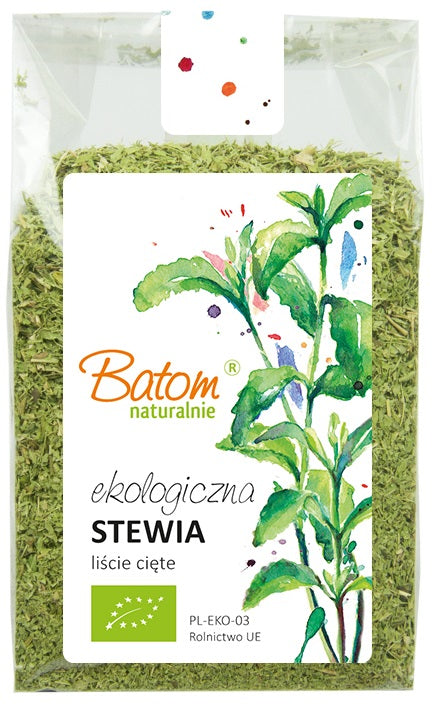 STEWIA LIŚCIE CIĘTE SUSZONE BIO 80 g - BATOM-0