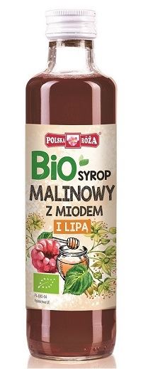 SYROP MALINOWY Z MIODEM I LIPĄ BIO 250 ml - POLSKA RÓŻA-0