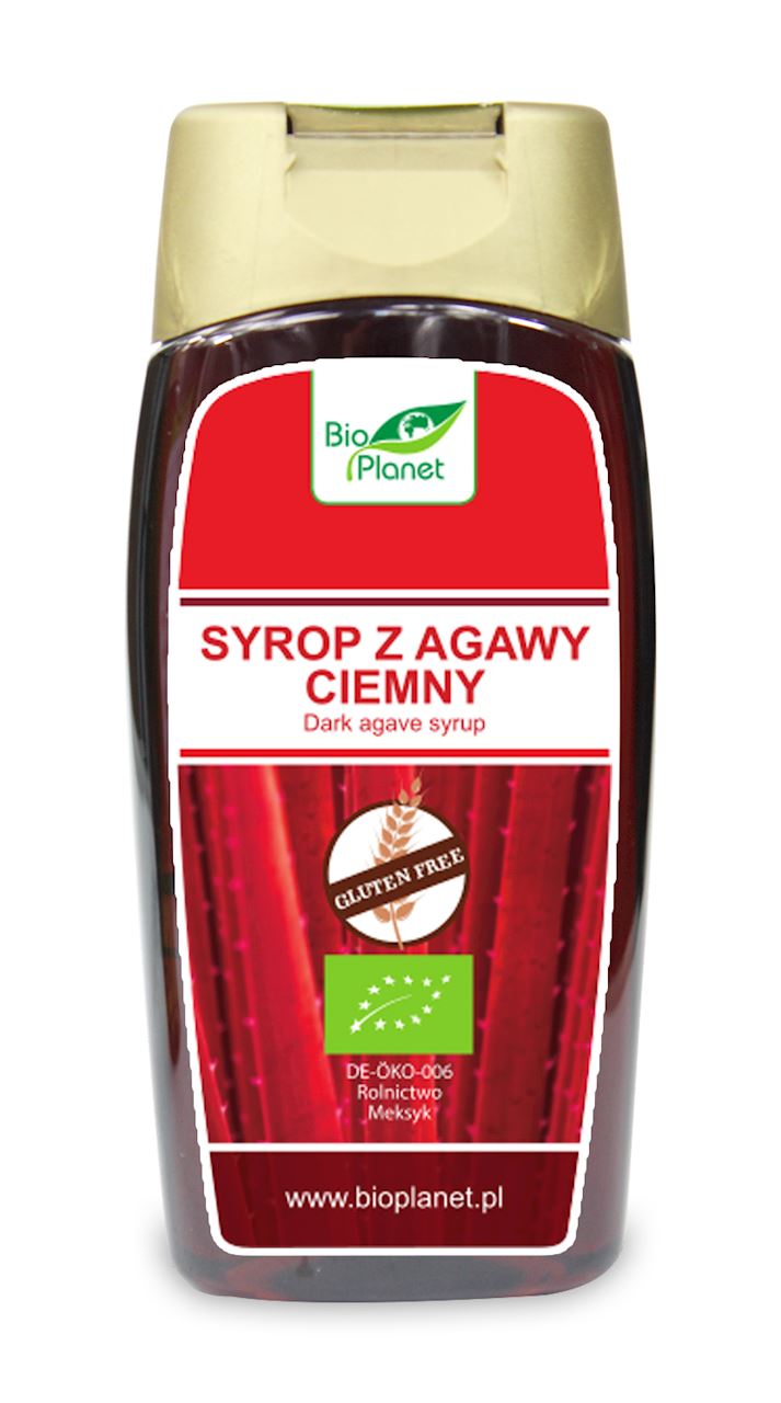 SYROP Z AGAWY CIEMNY BEZGLUTENOWY BIO 350 g (250 ml) - BIO PLANET-0