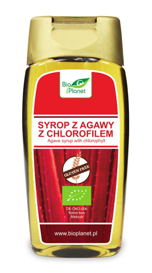 SYROP Z AGAWY Z CHLOROFILEM BEZGLUTENOWY BIO 350 g (250 ml) - BIO PLANET-0