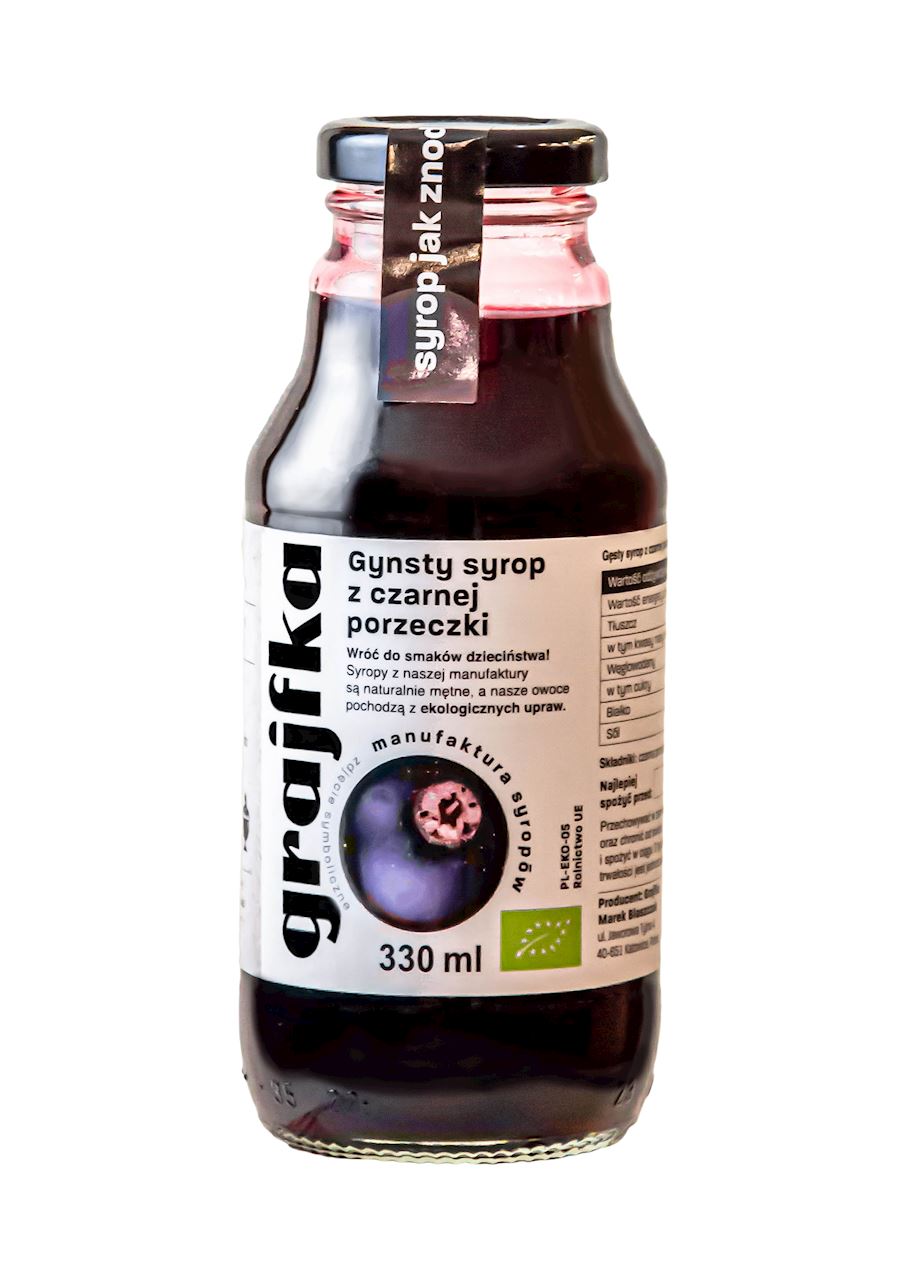 SYROP Z CZARNEJ PORZECZKI BIO 330 ml - GRAJFKA-0