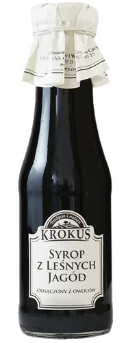 SYROP Z LEŚNYCH JAGÓD BEZGLUTENOWY 375 g (300 ml) - KROKUS-0